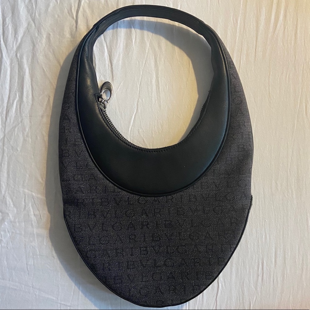 BVLGARI black oval shoulder bag